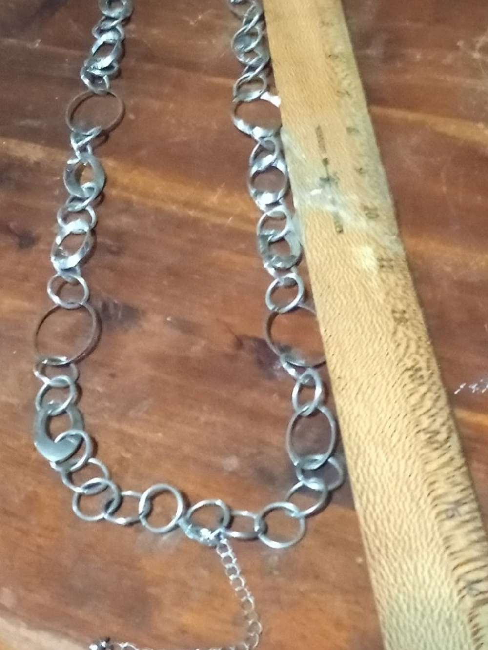 Silver Ring-Link Women's Chain Necklace